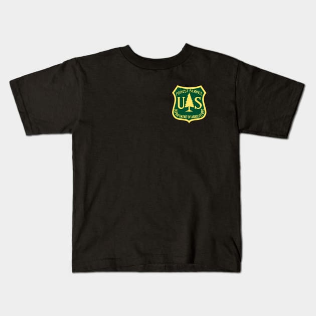 US Forest Service Logo Kids T-Shirt by geopilled